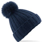 Verbier Fur Pop Pom Chunky Beanie