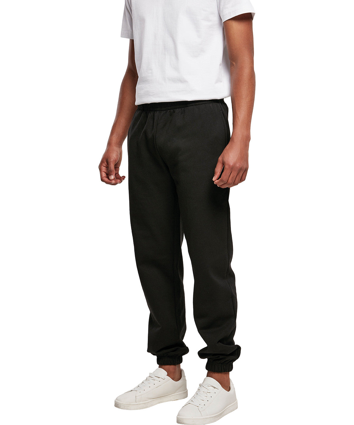 White basic sweatpants front view