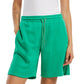 White Women's basic sweat shorts front view