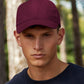 White pro-style heavy brushed cotton cap front view