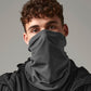 Graphite Grey softshell sports tech neck warmer front view