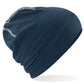 French Navy/White hemsedal cotton beanie front view