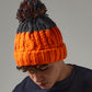 Orange/Graphite Grey apres beanie front view