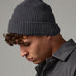 Oxford Navy organic cotton waffle beanie front view