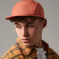 Terracotta canvas 5-panel camper cap front view