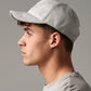 Light Grey faux suede 6-panel cap front view