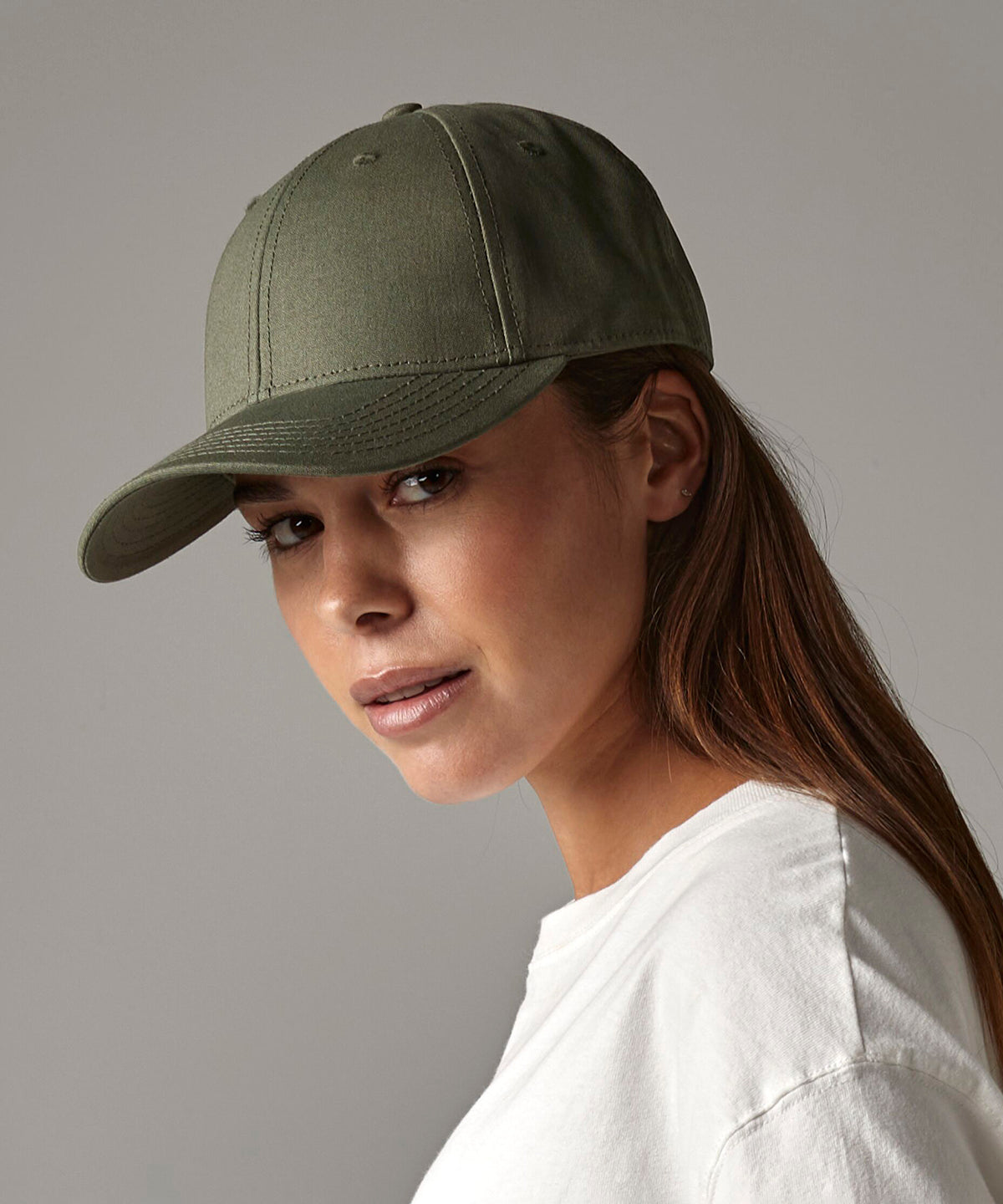 Sand earthaware® organic cotton canvas 6-panel cap front view