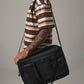 Pure Grey recycled large cooler shoulder bag front view