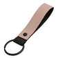 Nude Pink matte pu keyring front view