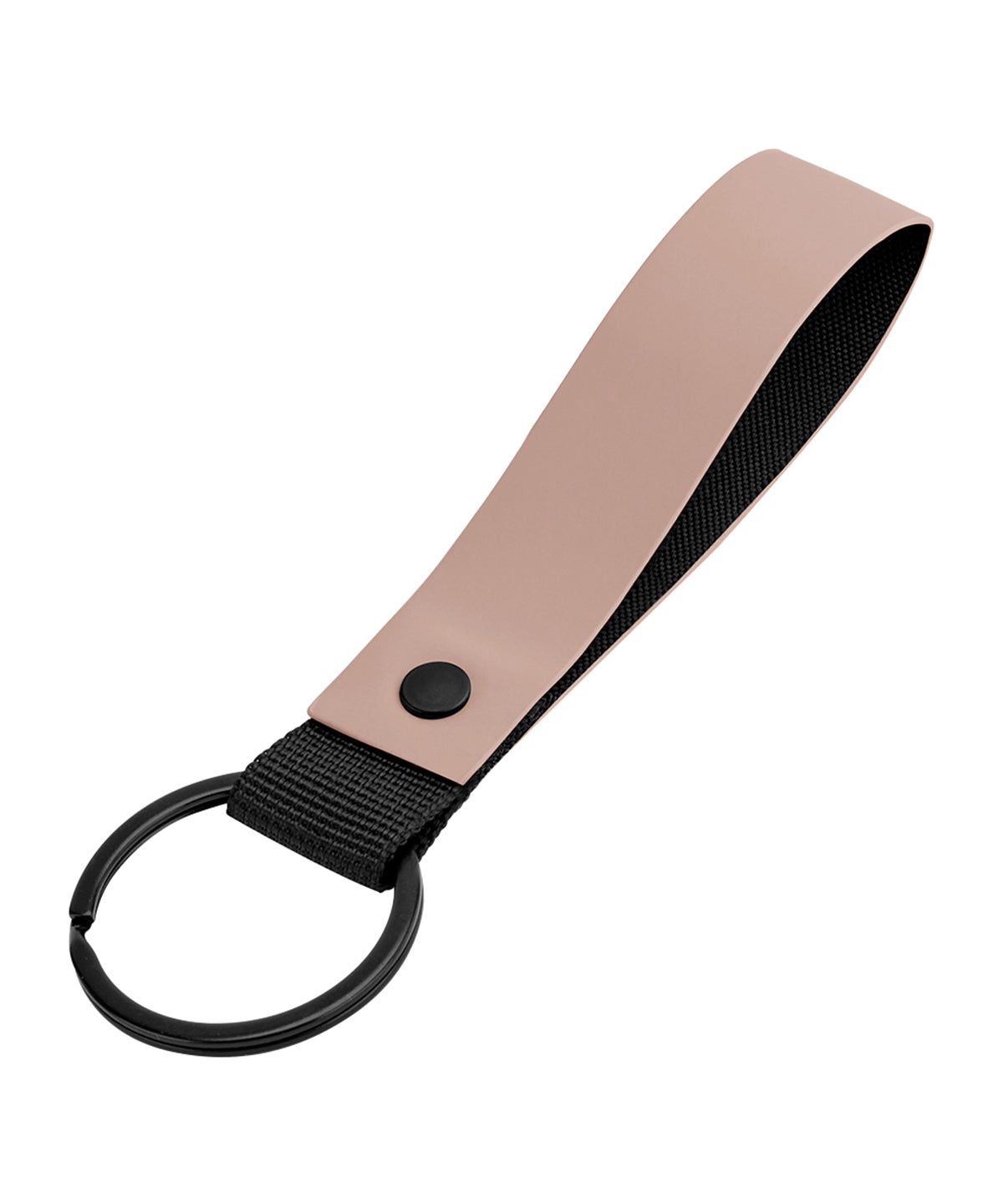 Nude Pink matte pu keyring front view