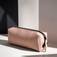 Nude Pink matte pu mini accessory case front view