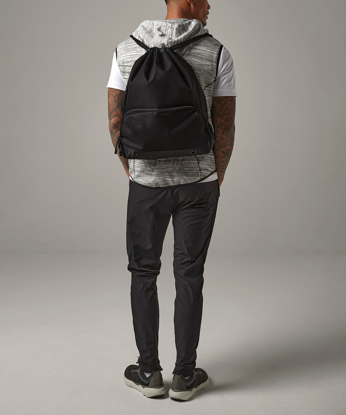 Ice Grey athleisure gymsac front view