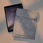 Grey Melange felt ipad slip front view