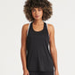 Jet Black/Black* Women's cool smooth workout vest front view