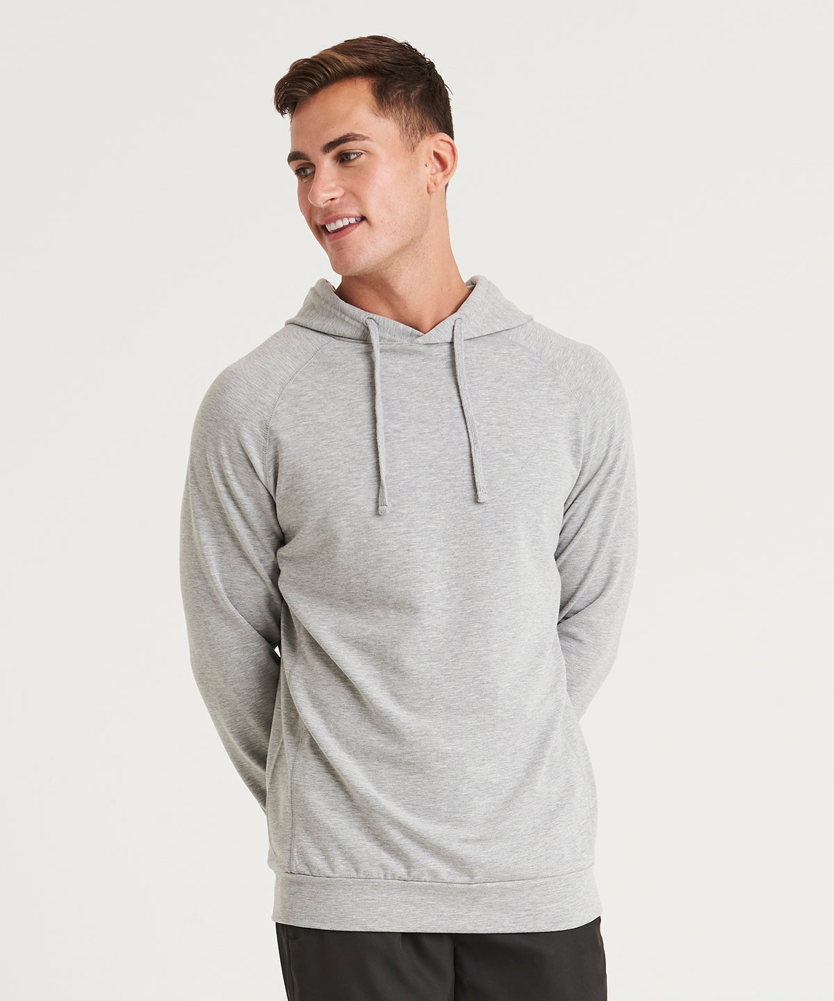 Sports Grey cool fitness hoodie front view