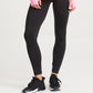 Jet Black Women's cool workout leggings front view