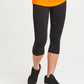 Jet Black Women's cool capri front view