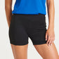 Jet Black Women's cool training shorts front view