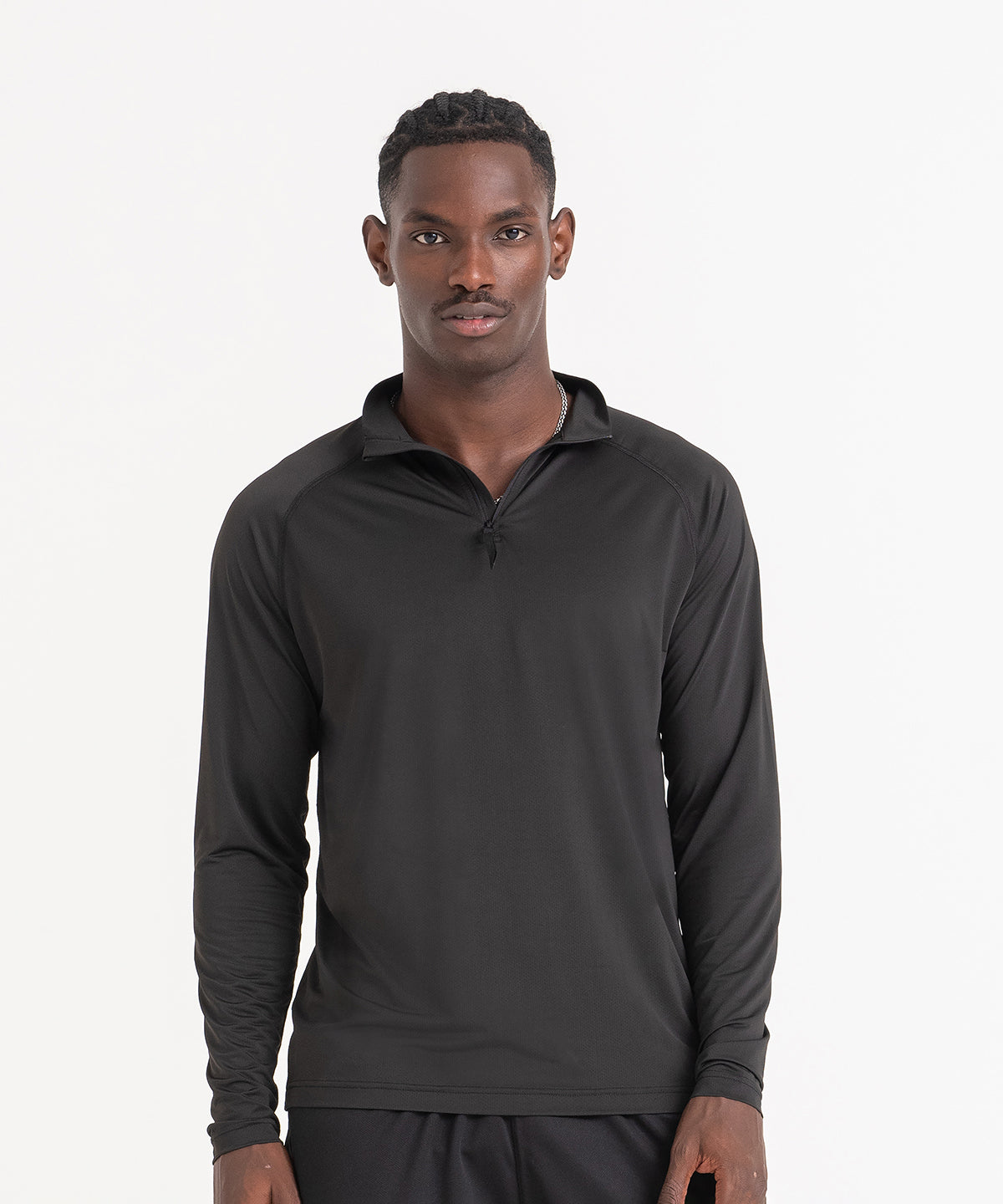 French Navy lightweight active 1/4-zip front view