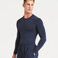 Jet Black active recycled baselayer front view