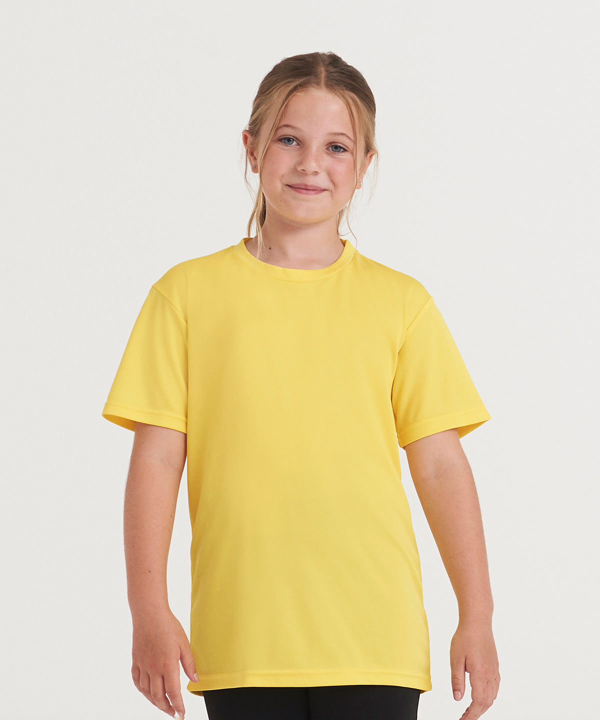 Sun Yellow kids recycled cool t front view