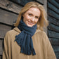 Red polartherm™ tassel scarf front view