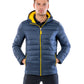 Royal/Navy urban snow bird hooded jacket front view