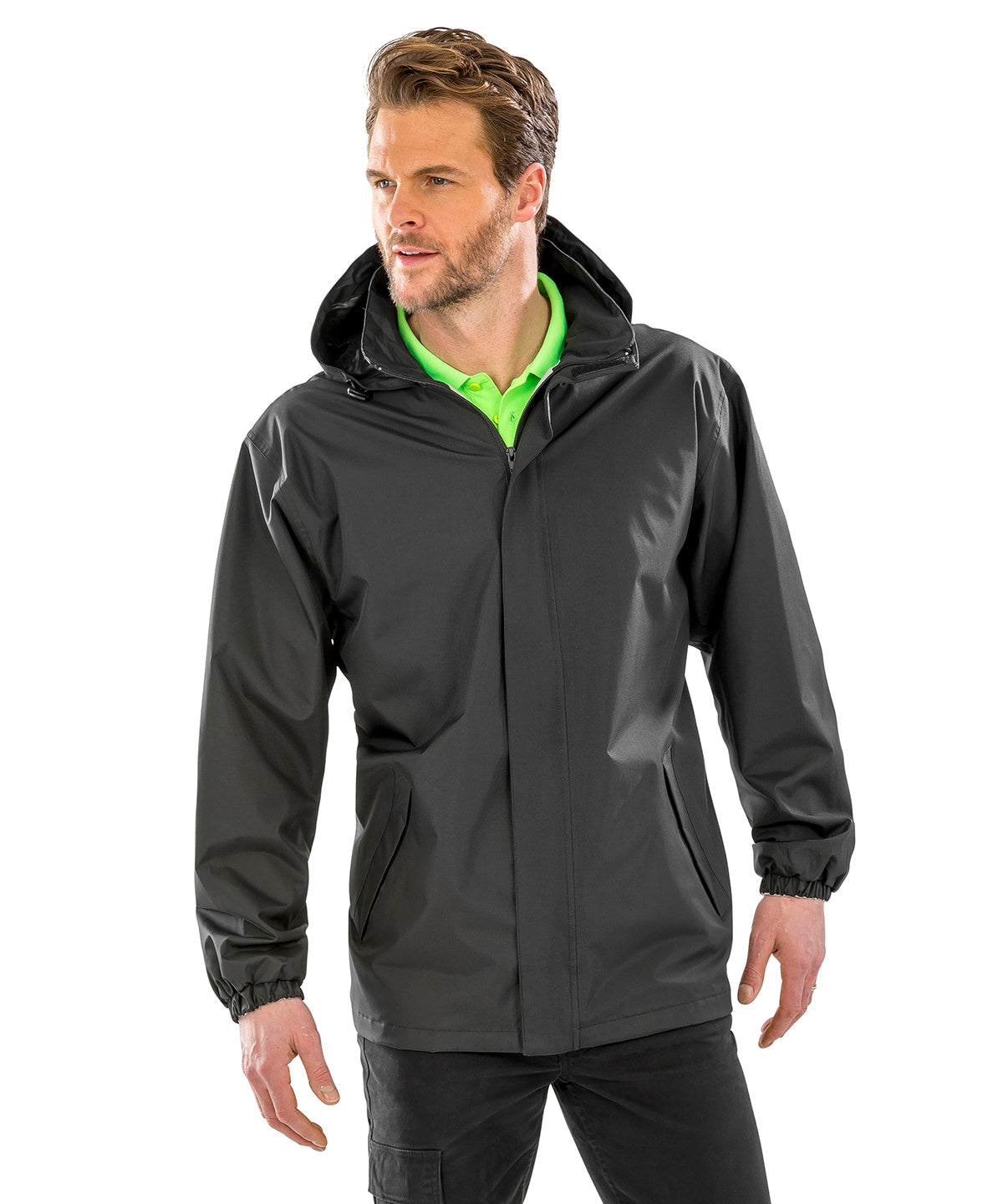 Steel Grey core midweight jacket front view