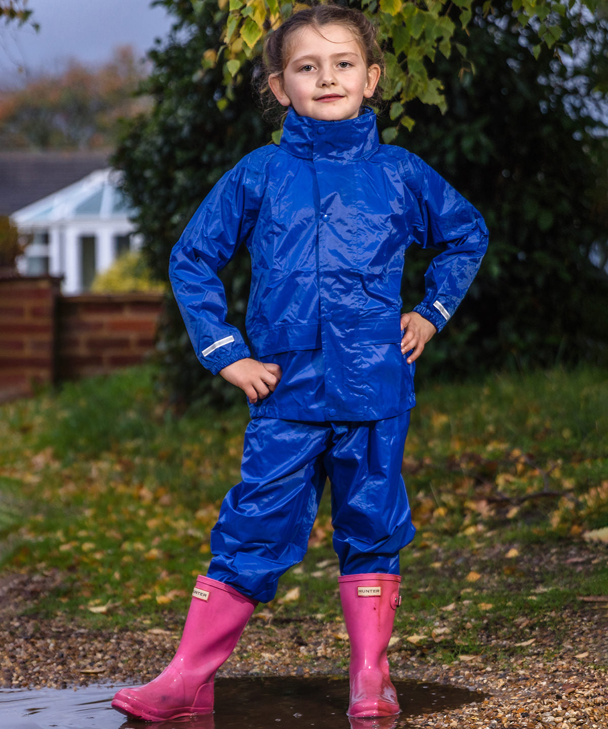 Royal core junior rain suit front view