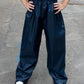 Navy core junior rain trousers front view