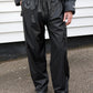 Navy core rain trousers front view