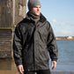 Navy 3-in1 core transit jacket with printable softshell inner front view