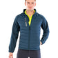 Navy/Yellow compass padded softshell jacket front view