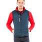 Navy/Yellow compass padded softshell gilet front view