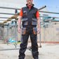 Black/Grey/Orange work-guard lite trousers front view