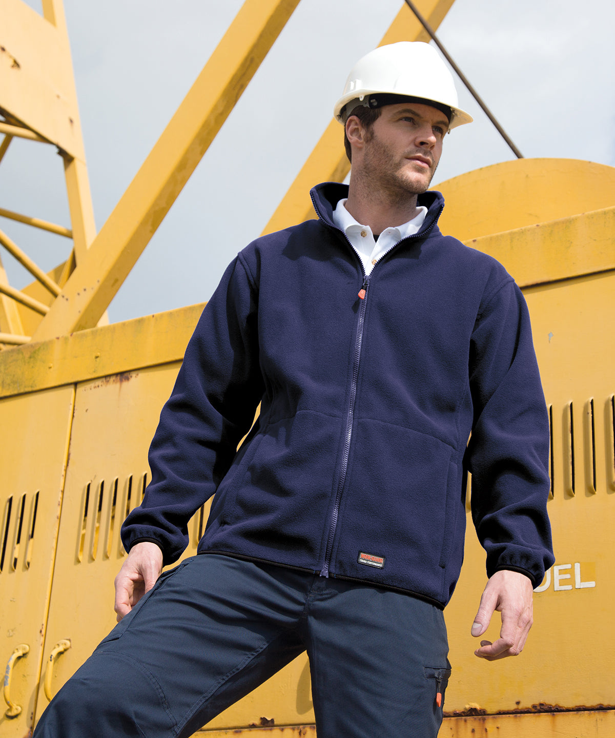 Navy work-guard heavy-duty microfleece front view