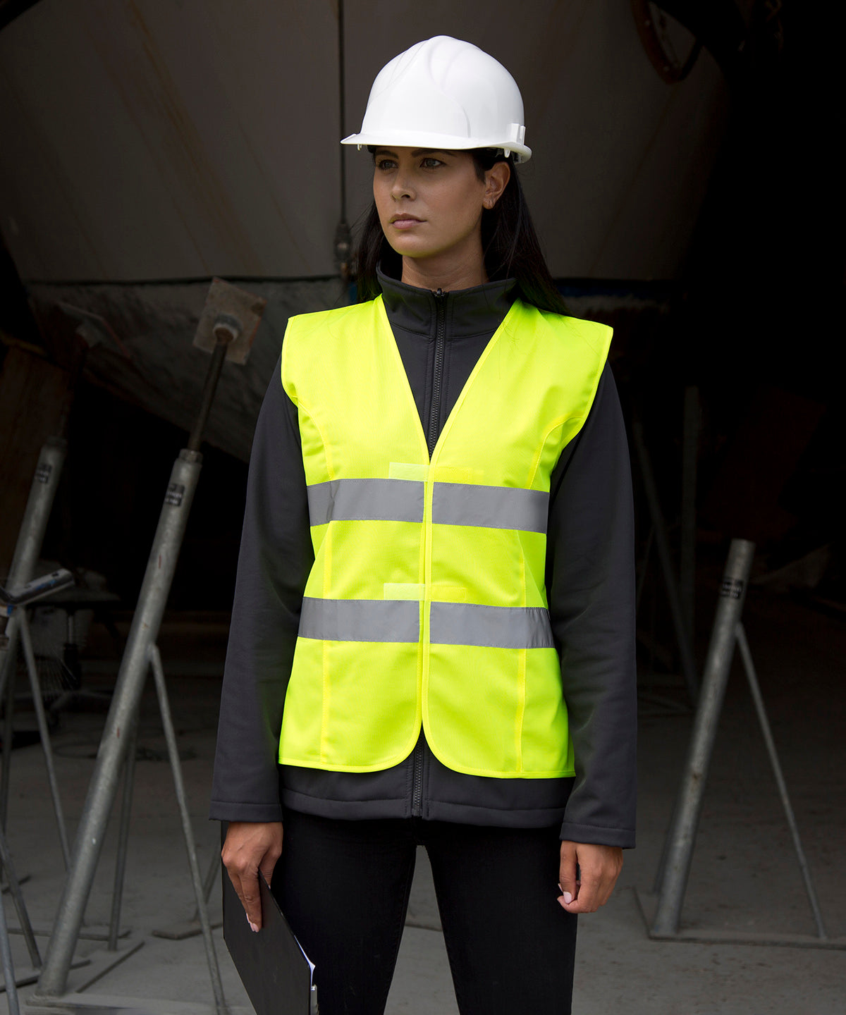 Fluorescent Yellow Women's high-viz tabard front view