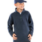 Navy junior recycled microfleece top front view