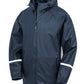 Prism Pu Waterproof Jacket With Reflective Bands And Recycled Backing