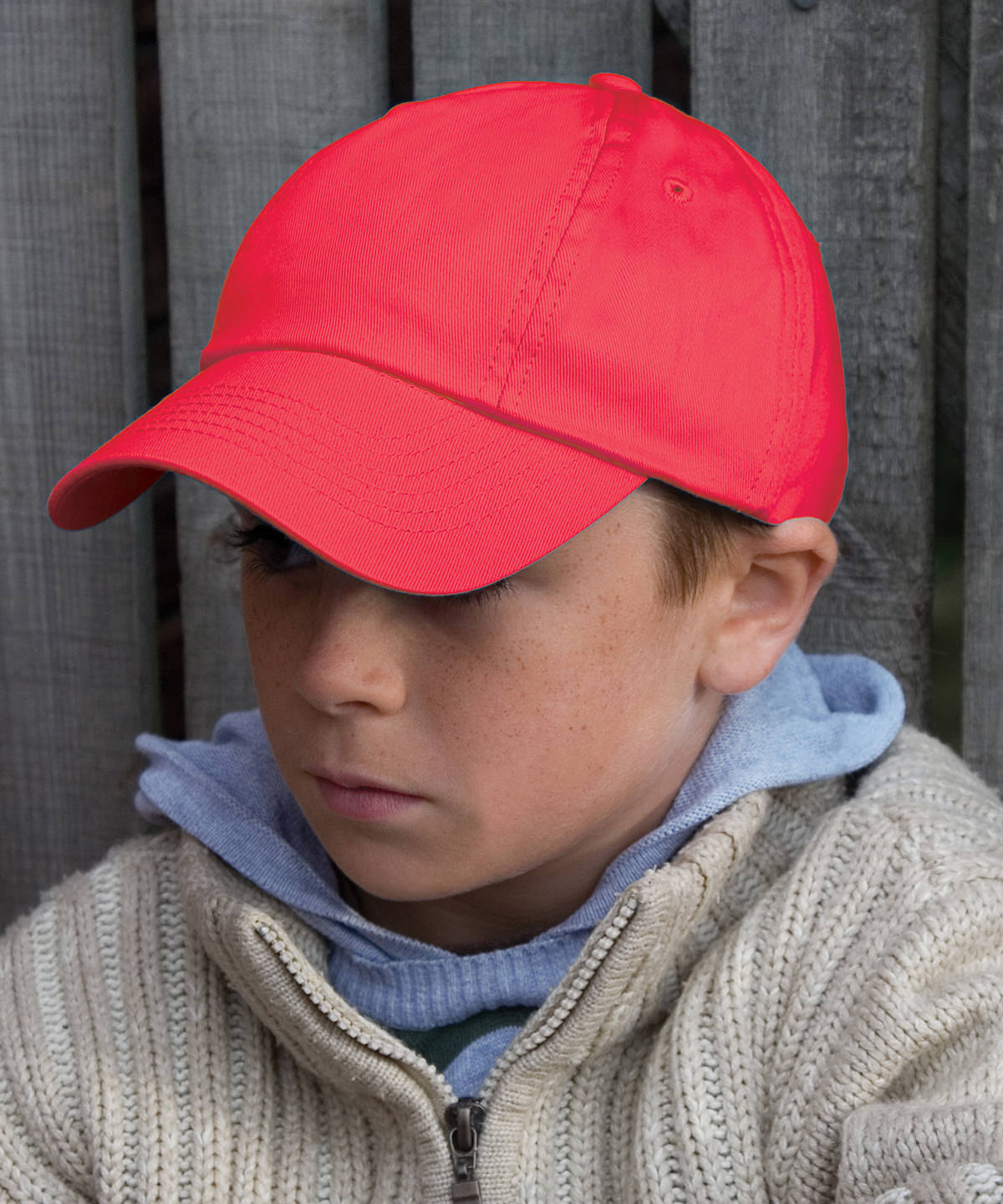 Yellow junior low-profile cotton cap front view