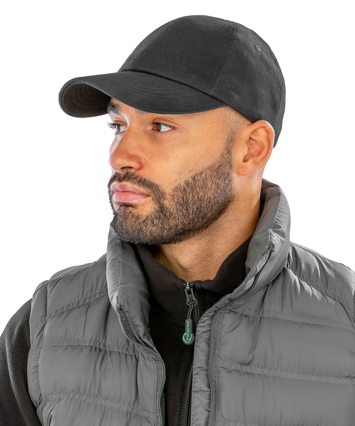 White low-profile heavy brushed cotton cap front view