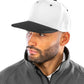 White/Black bronx original flat peak snapback dual colour cap front view