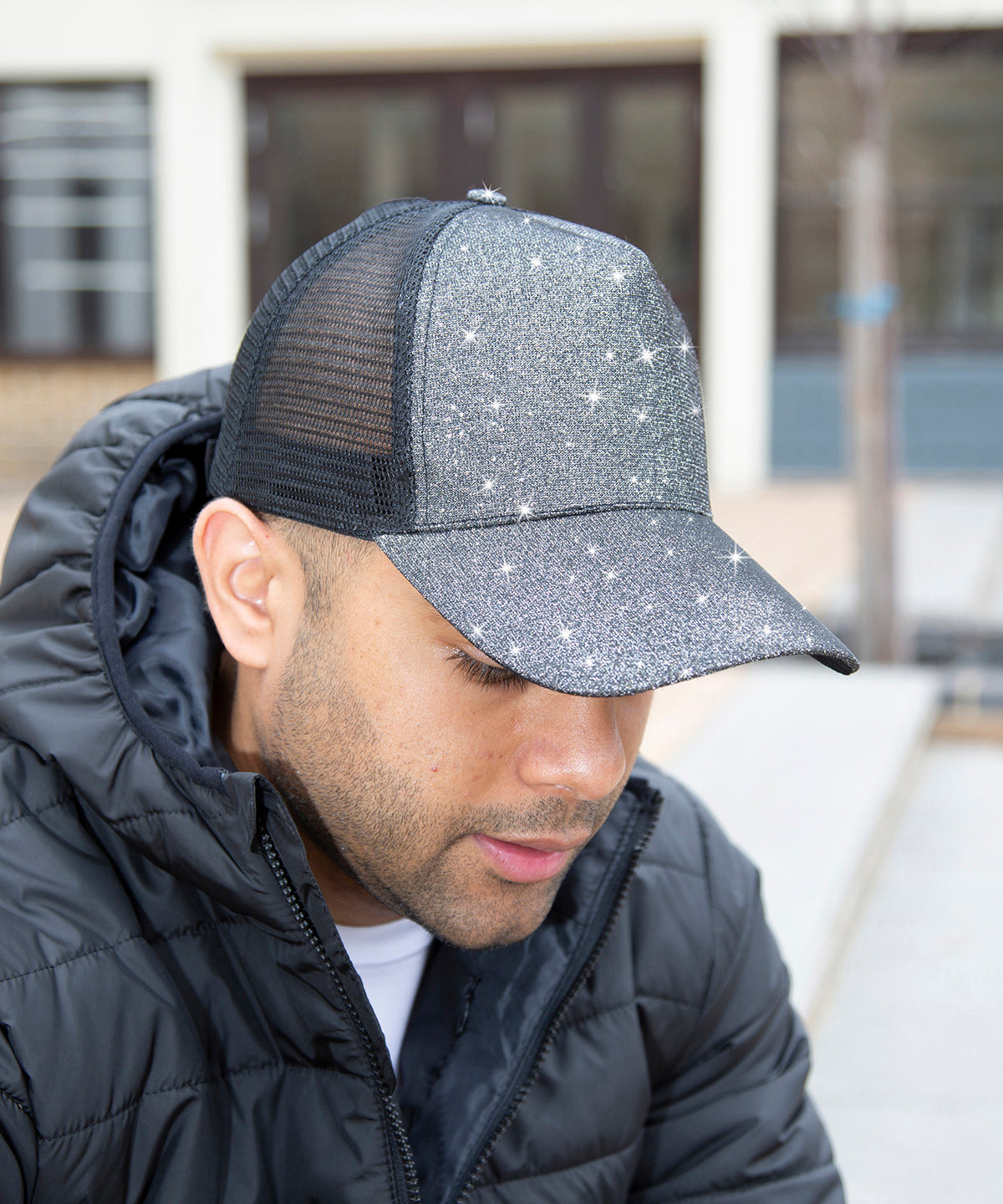 Silver core new york sparkle cap front view