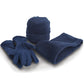 Red polartherm™ fleece accessory set front view