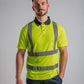 HV Yellow/Navy high visibility polo front view