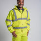 HV Yellow high visibility bomber jacket front view