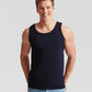 White* valueweight athletic vest front view