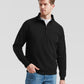 Deep Navy* classic 80/20 zip neck sweatshirt front view