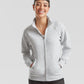 Heather Grey Women's premium 70/30sweatshirt jacket front view