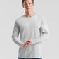 White* iconic 195 ringspun premium long sleeve t front view